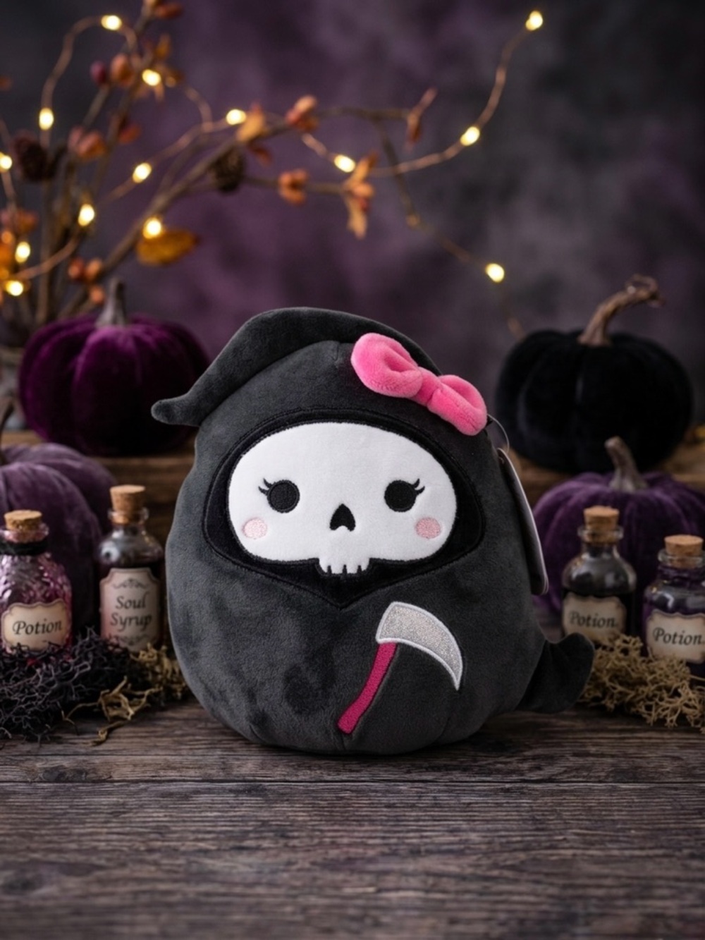 🔴 Squishmallow Jane the Grim Reaper 8” - Halloween 2024 Rare NWT
